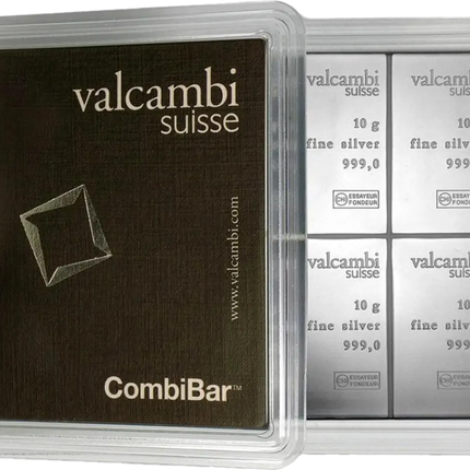 10 x 10g CombiBar® Silver Valcambi